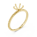Gold Jewelry L36-15, Round center stone, Yellow Gold, view 2
