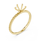Gold Jewelry L36-15, Round center stone, Yellow Gold, view 2