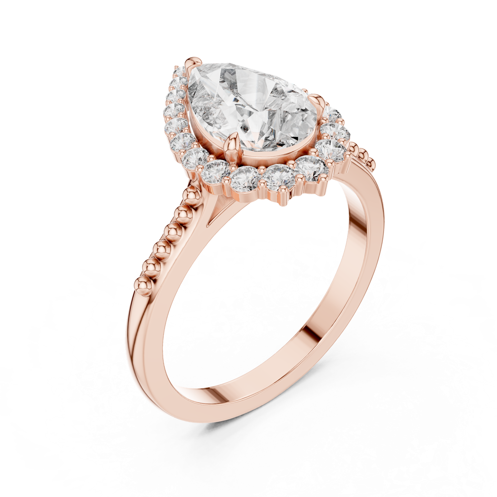 Gold Pendant 9-10028L_29, Rose Gold, view 2