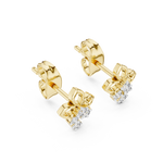Gold Earrings 12-10017@E, Yellow Gold, view 2