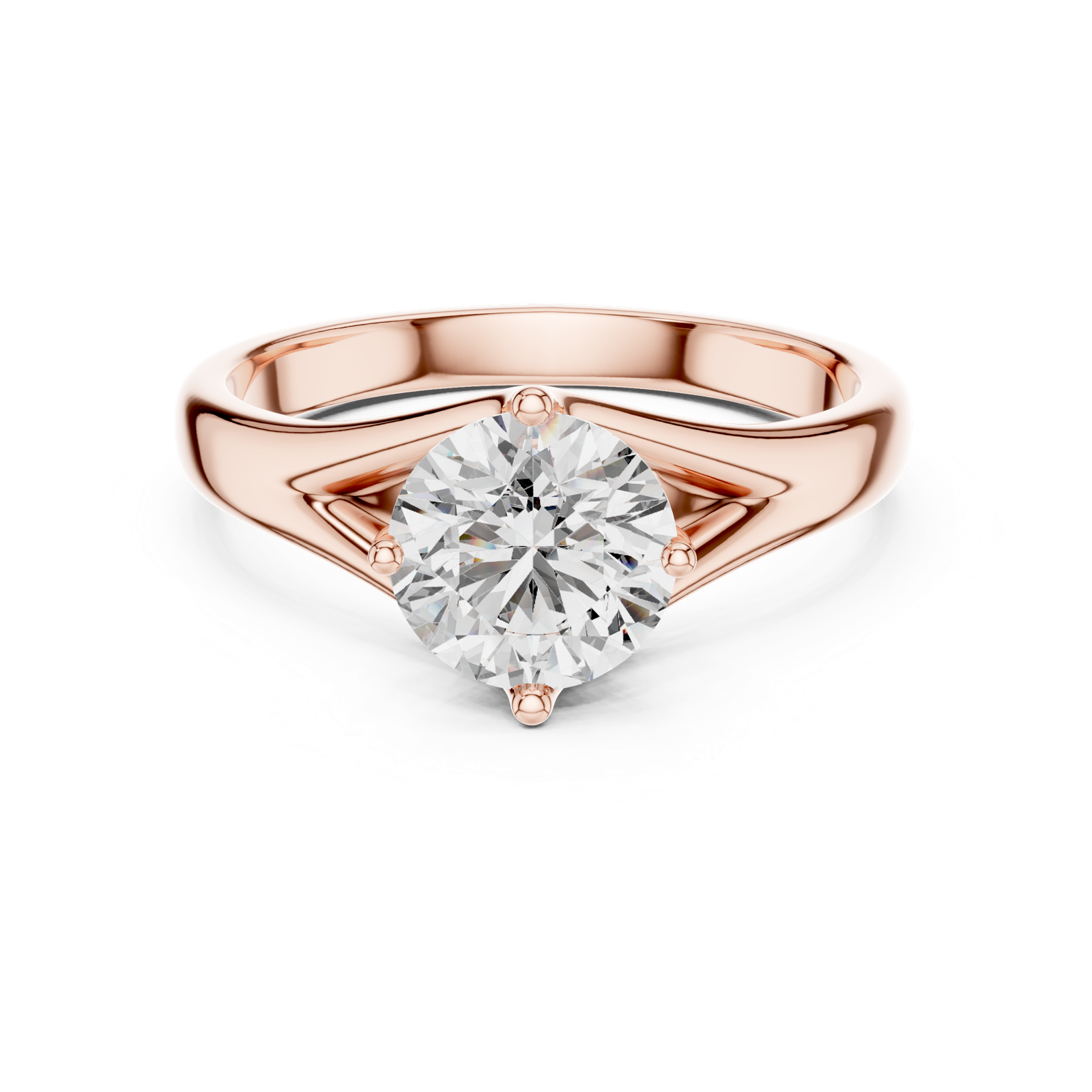 Gold Ring LR-0012, Rose Gold, view 4