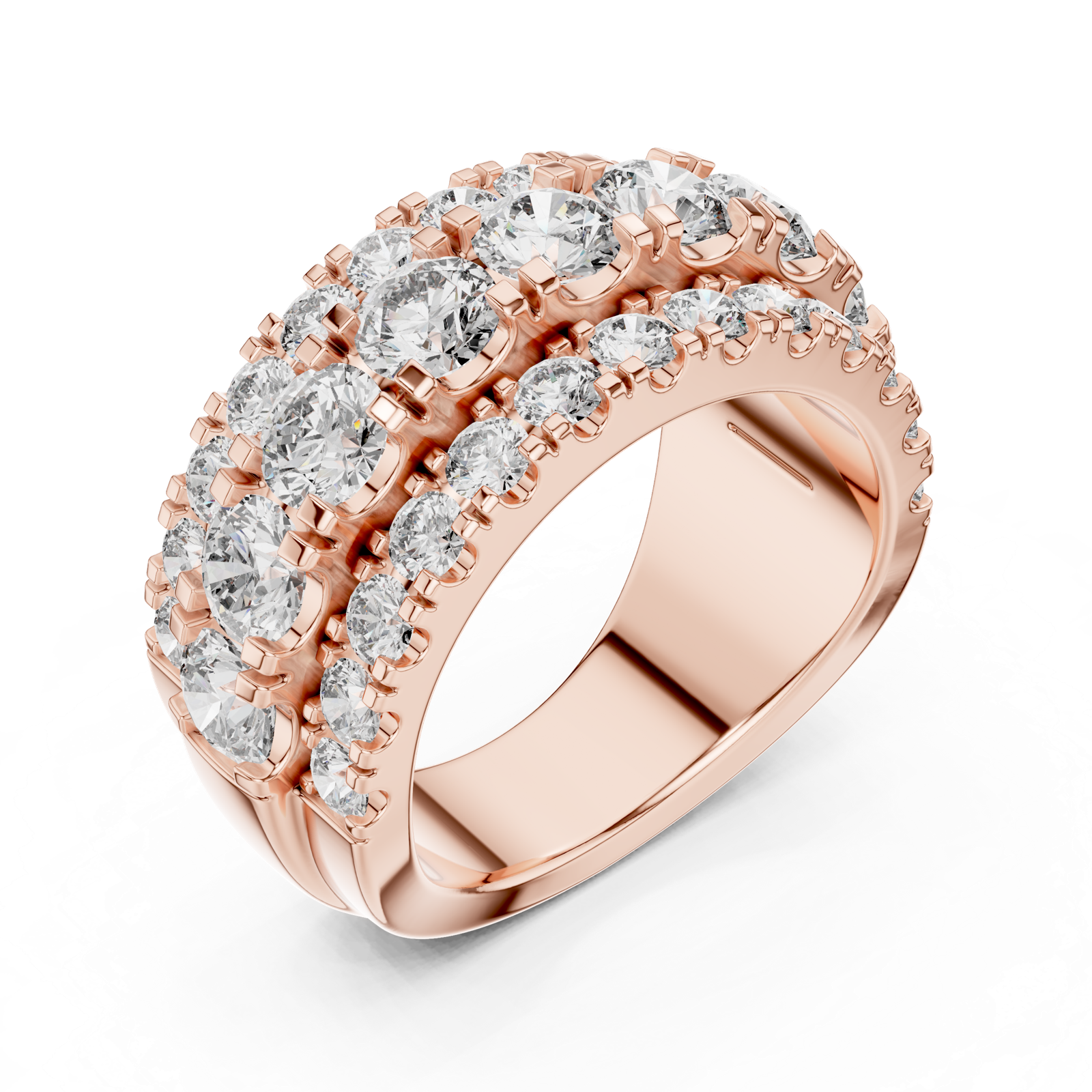 Gold Ring DDLR-047, Rose Gold, view 2