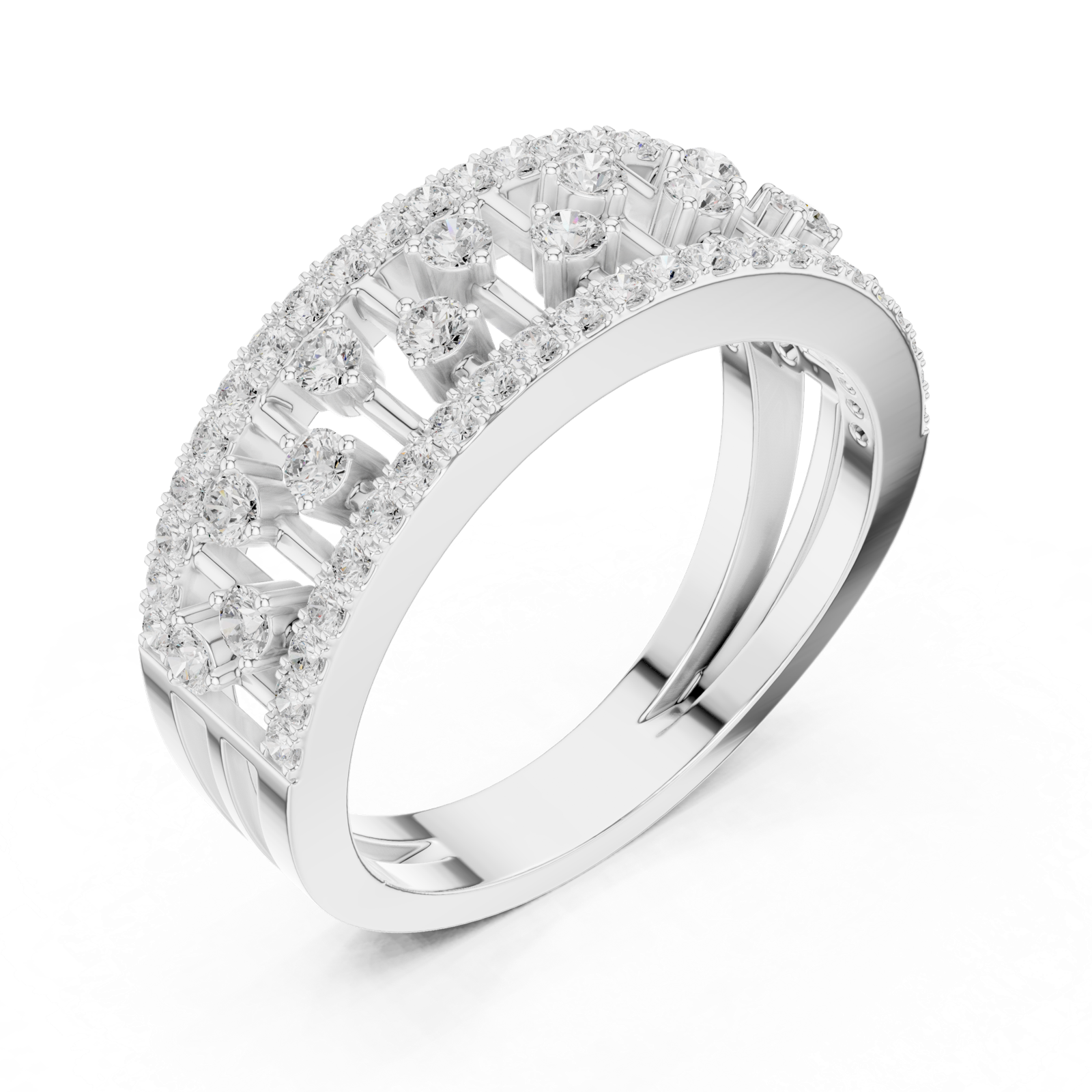 Gold Ring DDLR-775, White Gold, view 2