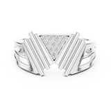 Gold Ring LR-01 (38), White Gold, view 4