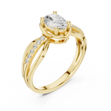 Gold Ring DDLR-523, Yellow Gold, view 2