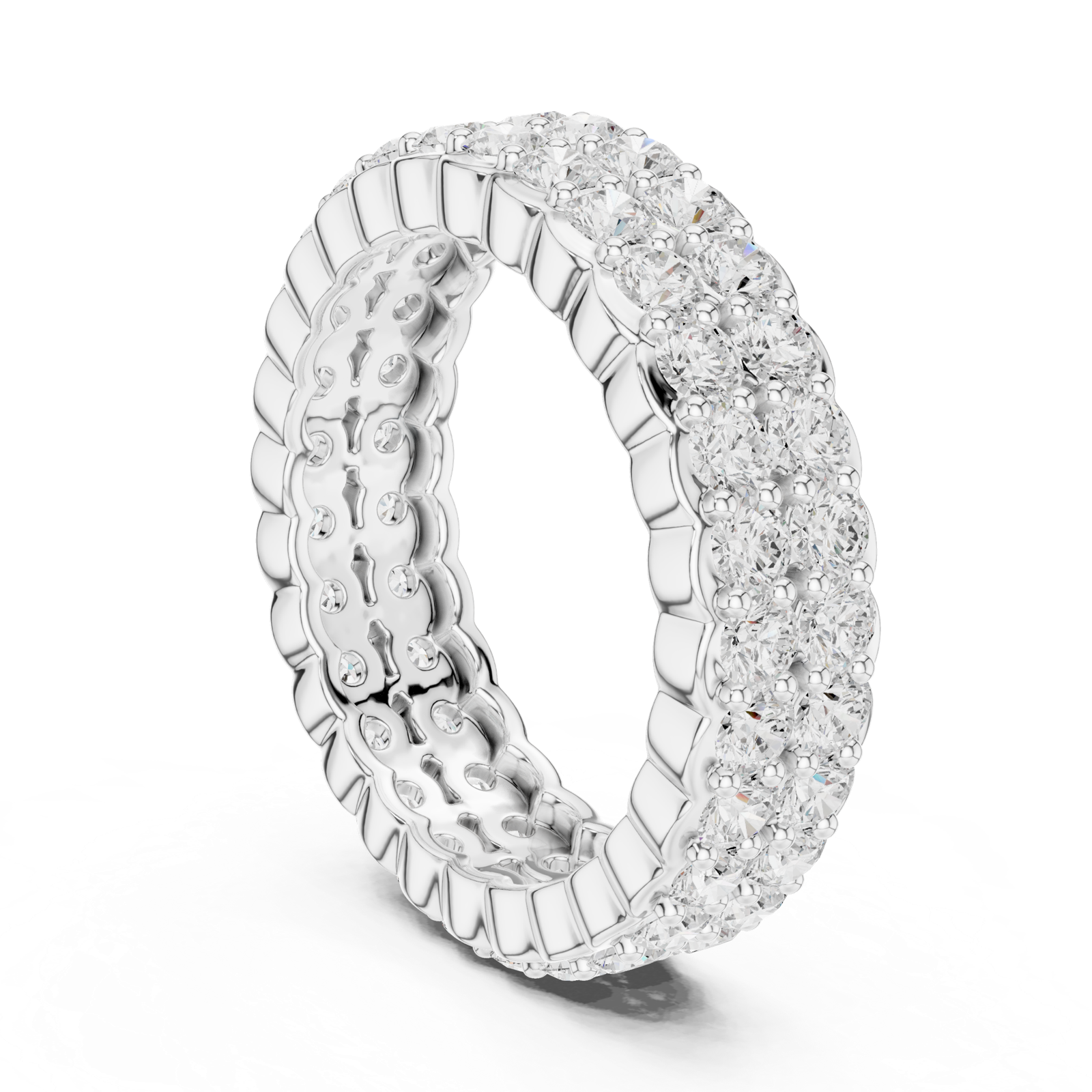 Gold Ring DDLR-714, White Gold, view 1