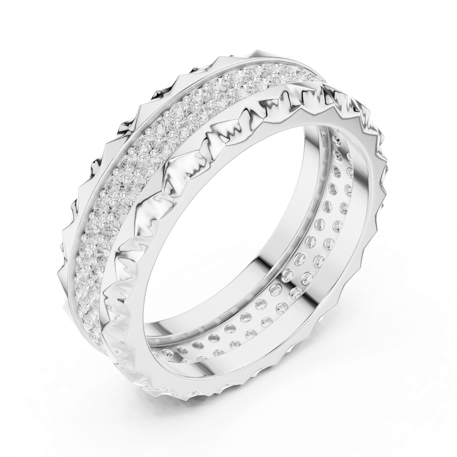 Gold Ring DDLR-423, White Gold, view 2