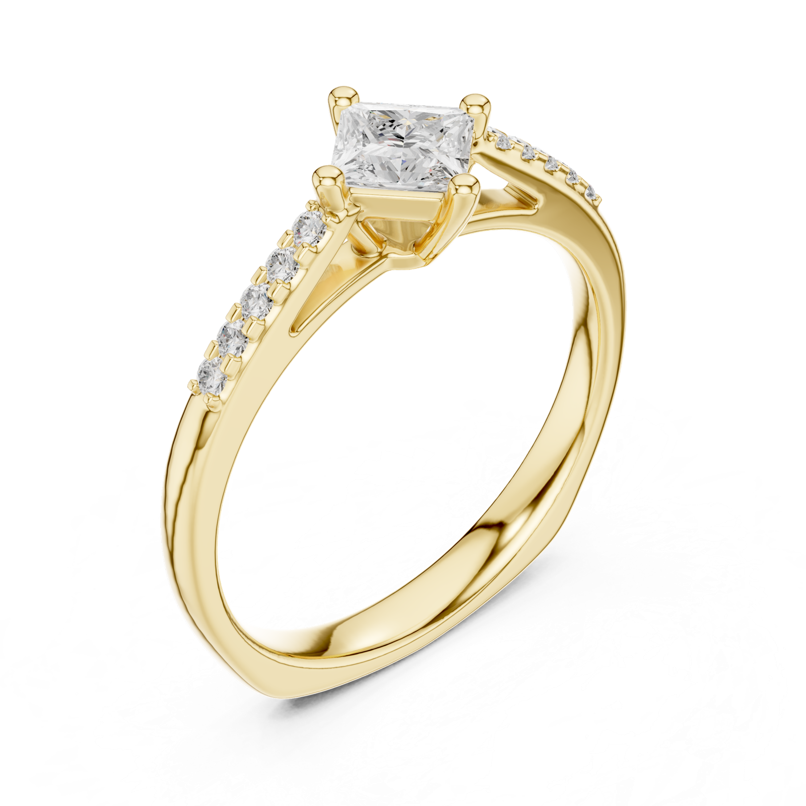 Gold Ring DDLR-518, Yellow Gold, view 2