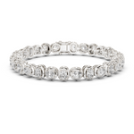 14K Solid Gold Lab Diamond Bracelet, White Gold