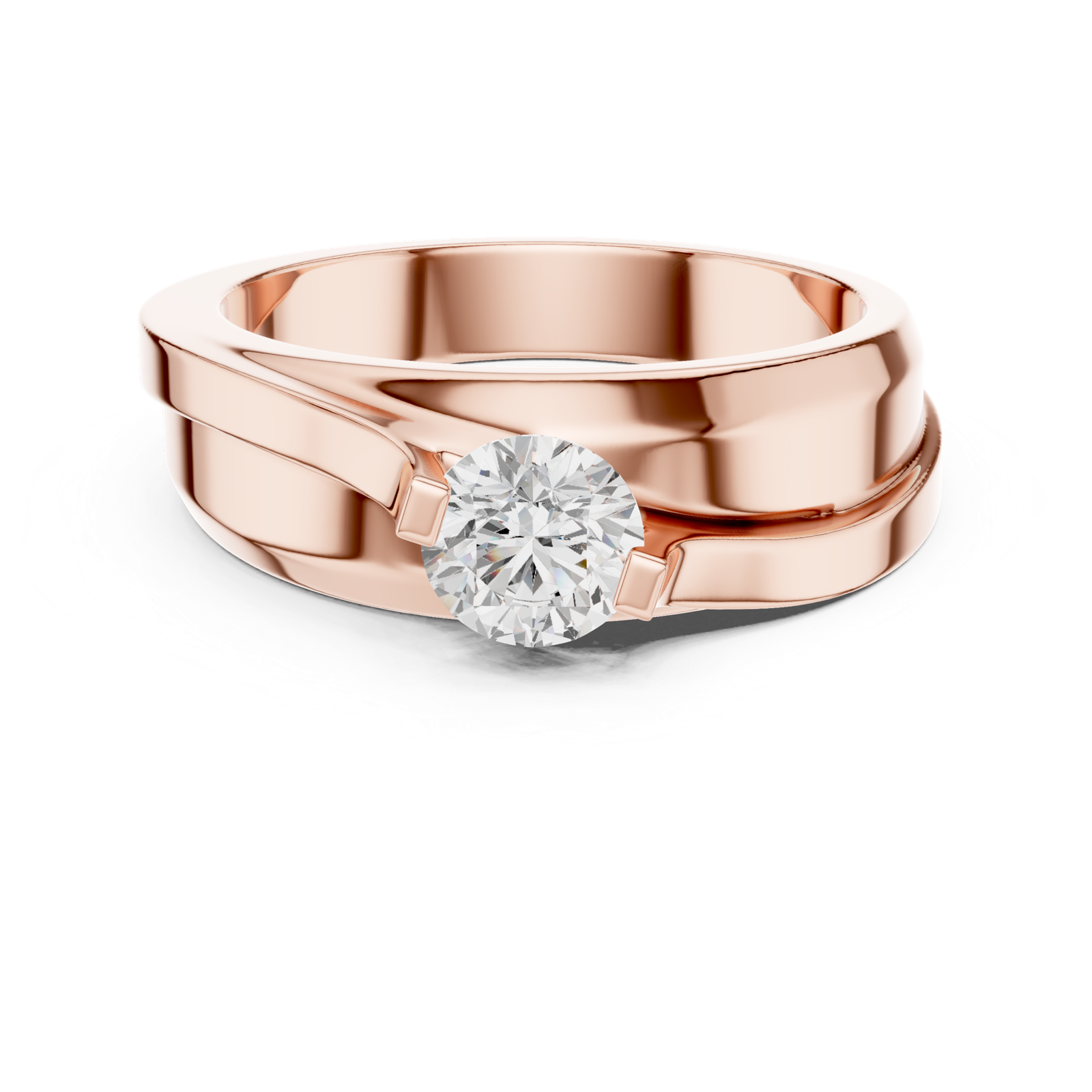 Gold Men's Ring GGR-0030, Rose Gold, view 4