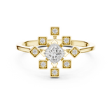 Gold Ring ALR-208, Yellow Gold, view 4