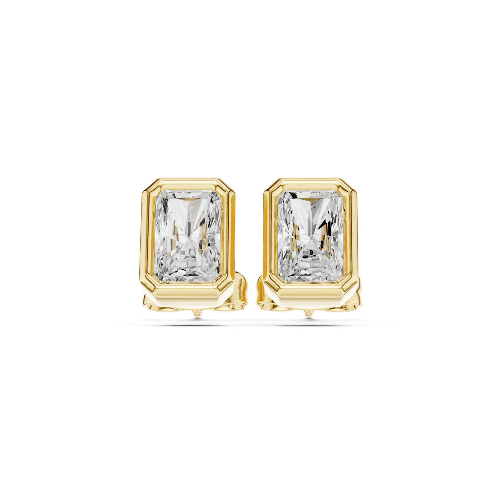 Gold Jewelry DDER-001, Radiant center stone, Yellow Gold, view 4