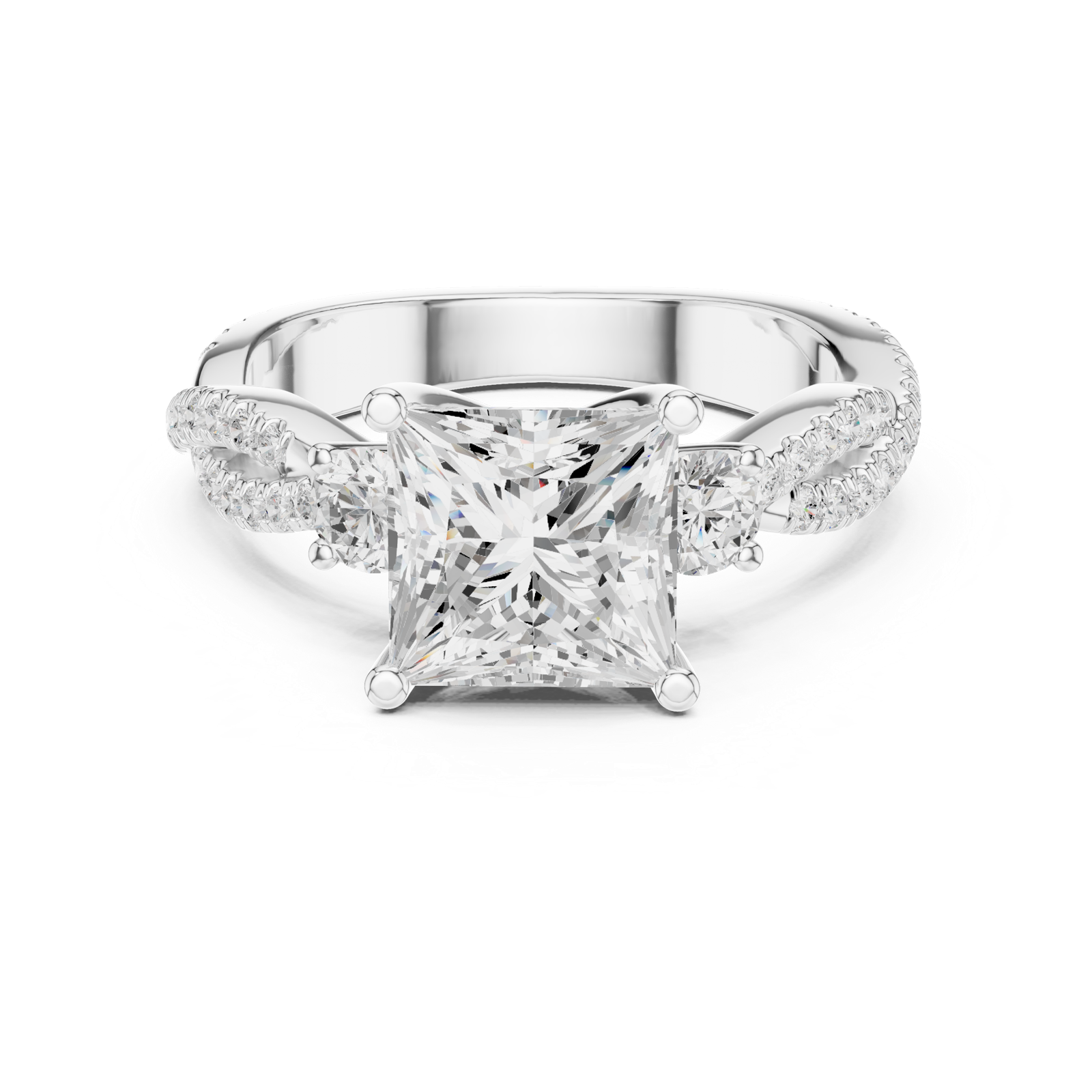 Gold Ring DDLR-1038, White Gold