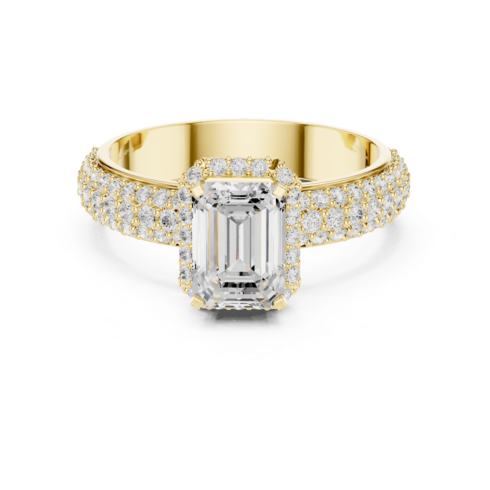 Gold Ring DDLR-1072, Yellow Gold, view 4