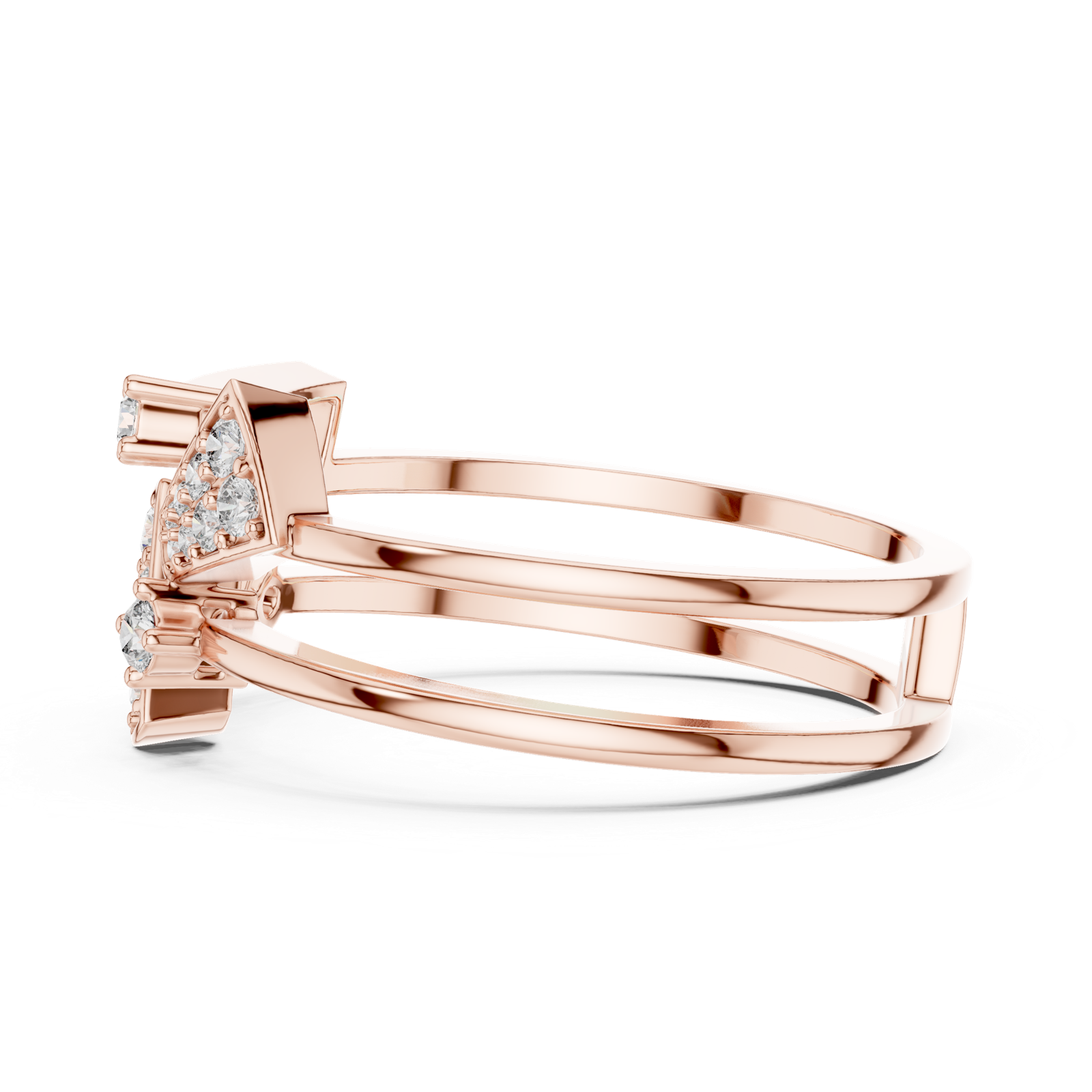 Gold Ring LR-01 (73), Rose Gold, view 3