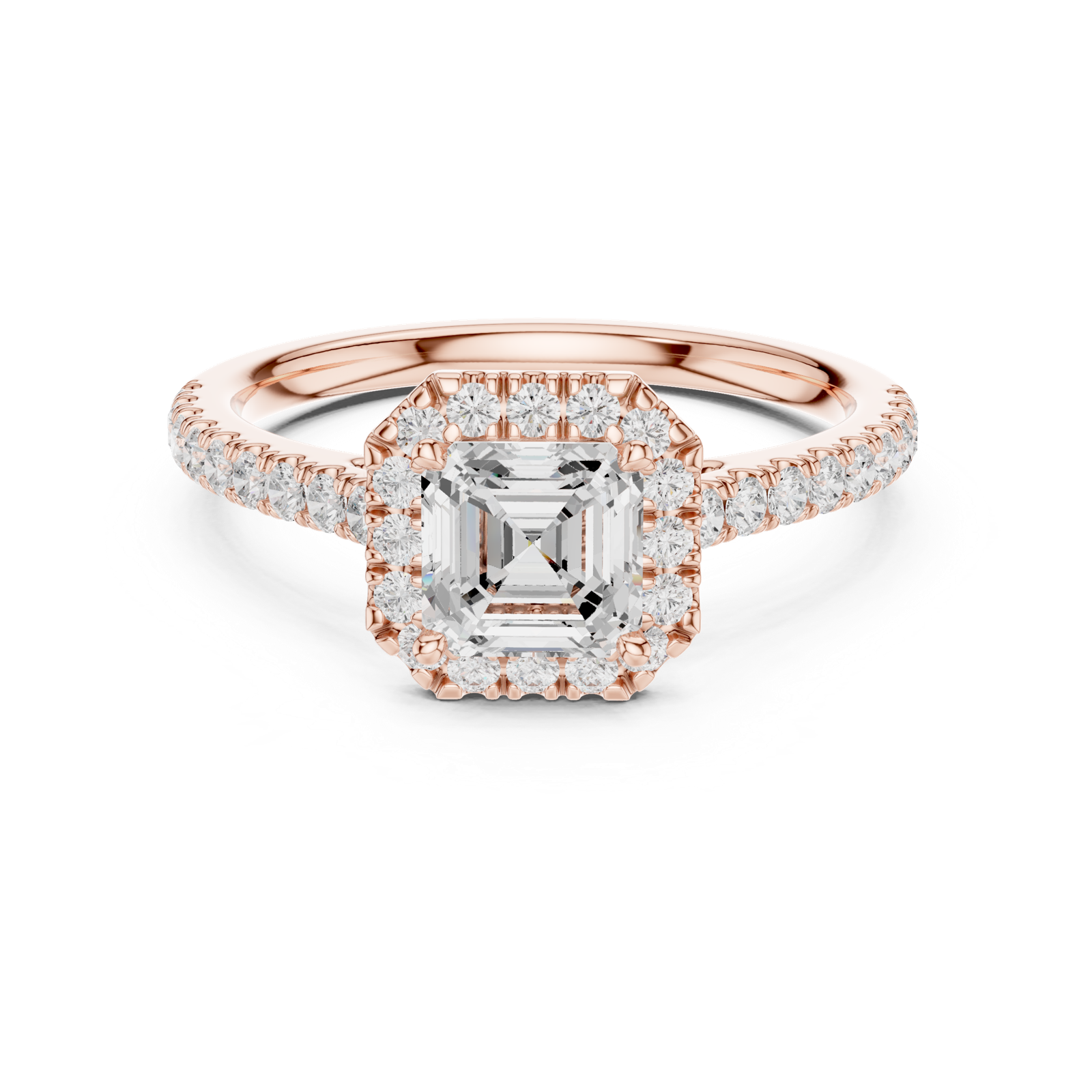 Gold Ring DDLR-916, Rose Gold, view 4