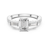 Gold Ring DDLR-1088, White Gold, view 4