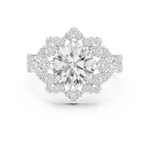 Gold Ring DDLR-411, White Gold, view 4