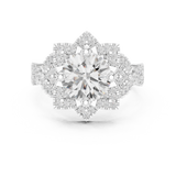 Gold Ring DDLR-411, White Gold, view 4