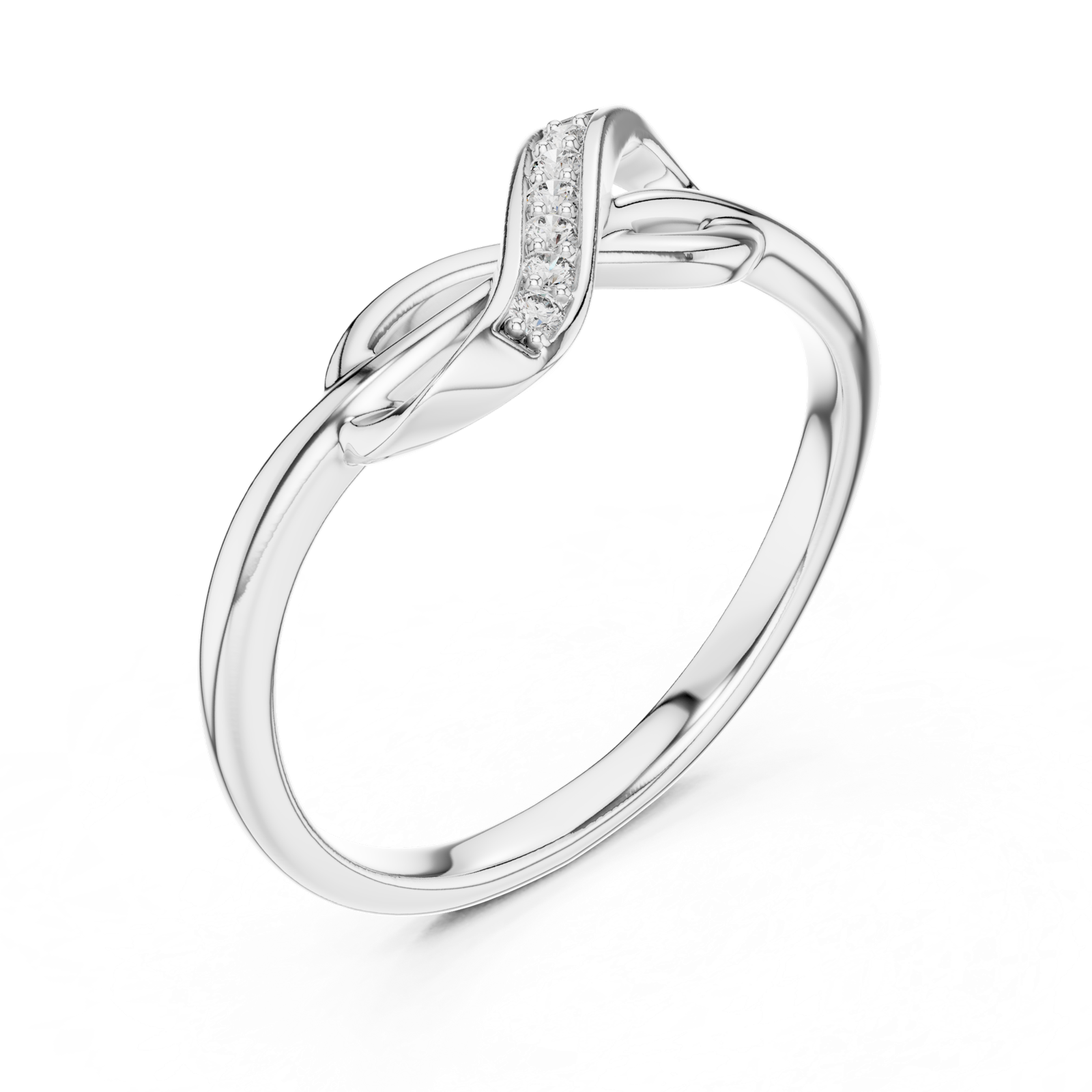 Gold Ring 12-10001@L, White Gold, view 2