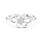 Gold Ring DR-6262, White Gold, view 4