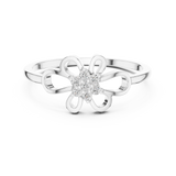Gold Ring DR-6262, White Gold, view 4