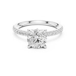 Gold Ring DDLR-1016, White Gold, view 4