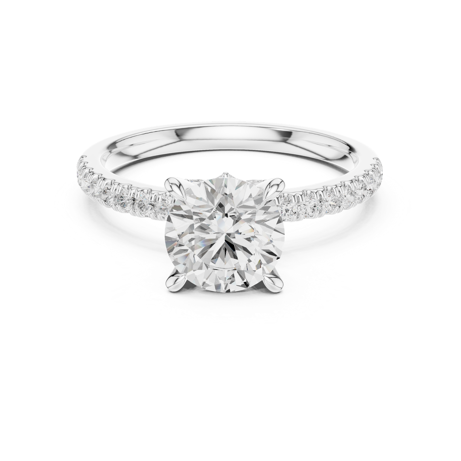 Gold Ring DDLR-1016, White Gold, view 4