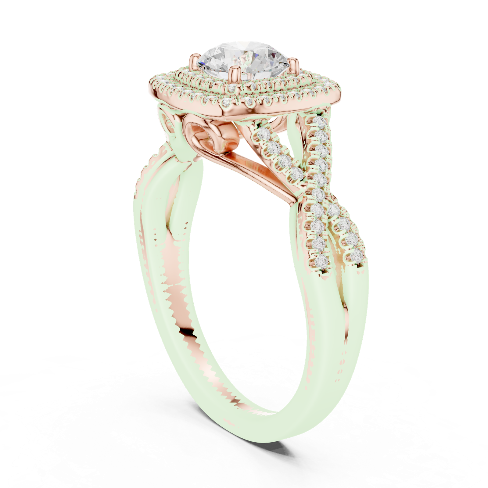Gold Ring LR-0257, Rose Gold, view 1