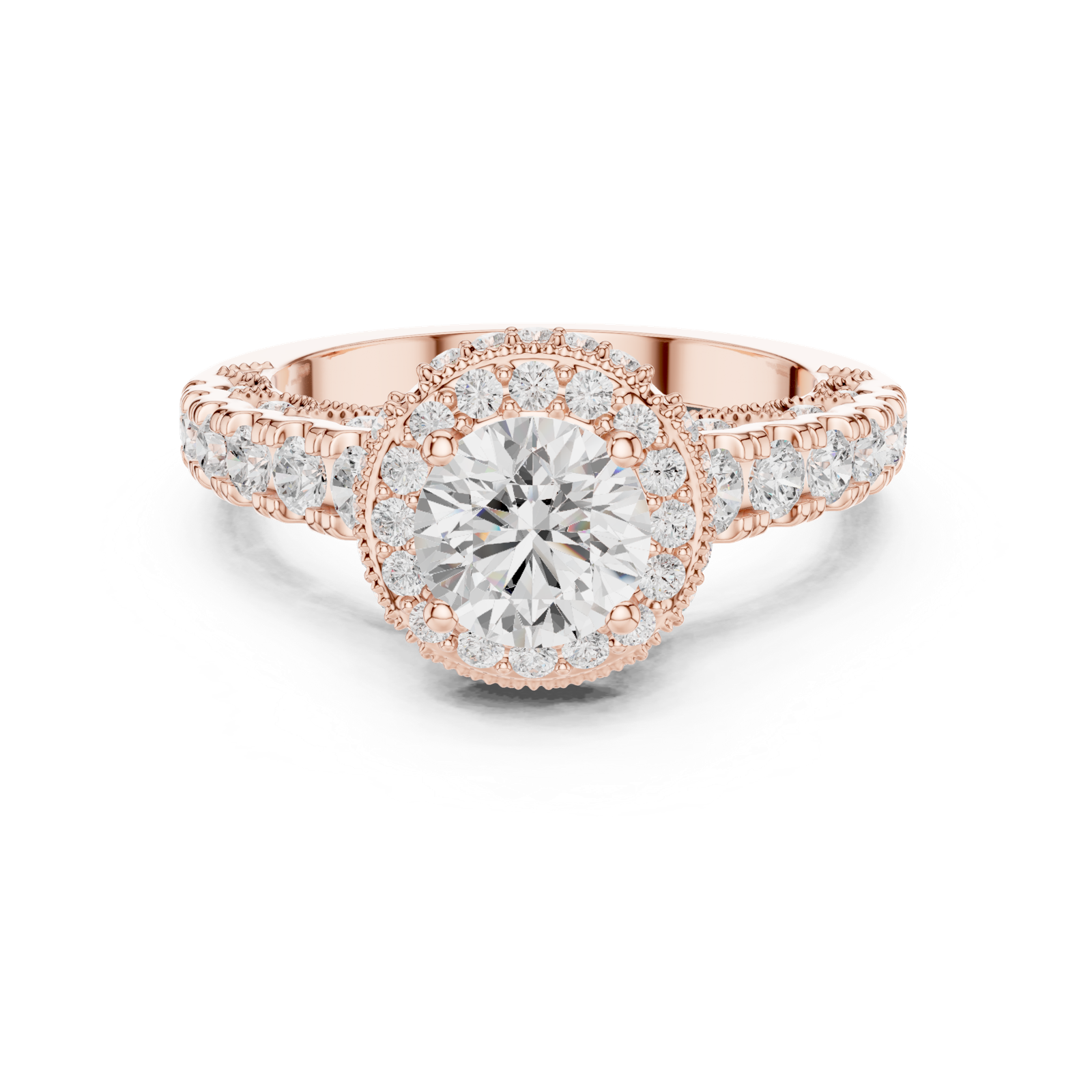 Gold Ring DDLR-778, Rose Gold, view 4