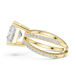 Gold Jewelry L36-25, Princess center stone, Yellow Gold, view 3