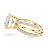 Gold Jewelry L36-25, Princess center stone, Yellow Gold, view 3