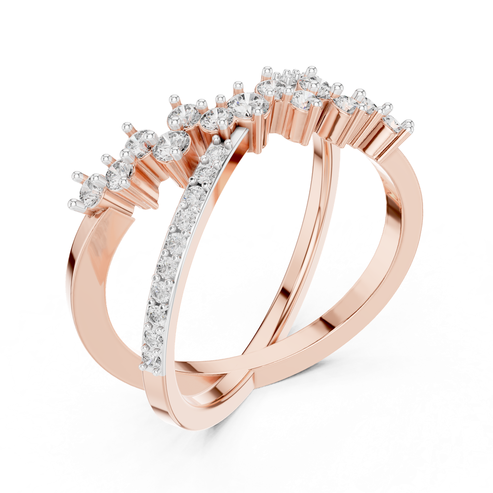 Gold Ring 12-10020@L, Rose Gold, view 2