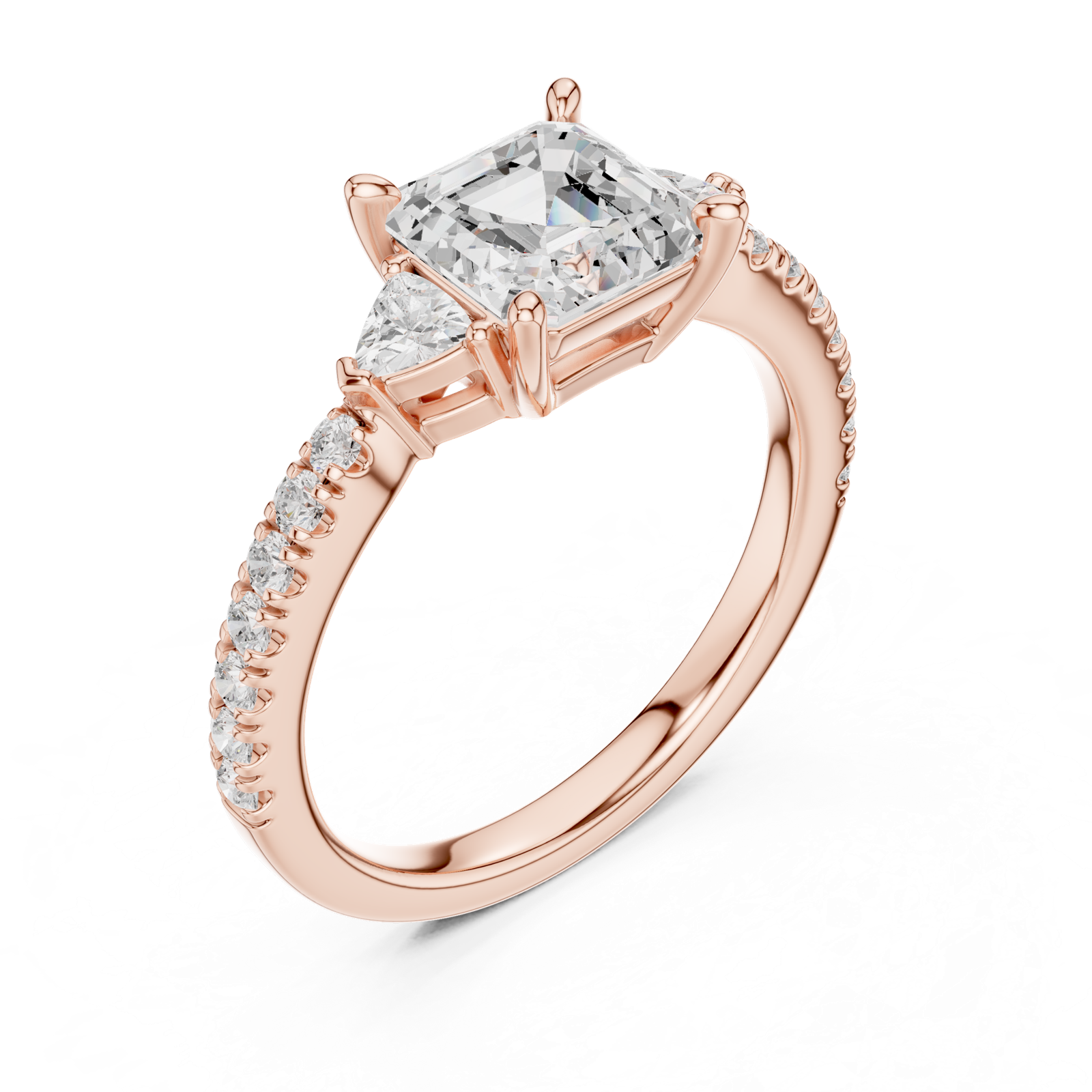 Gold Ring DDLR-856, Rose Gold, view 2