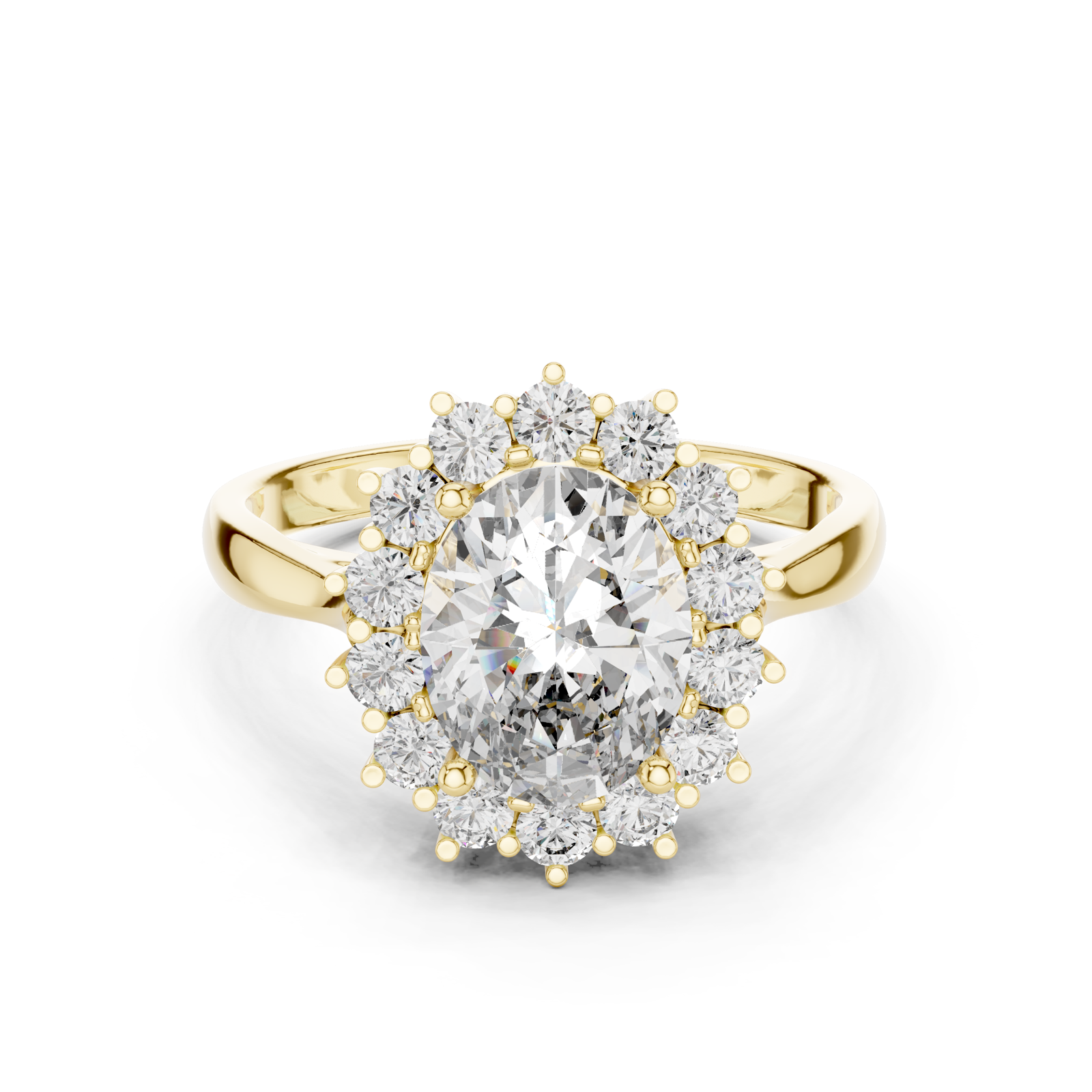 Gold Ring L03-1216, Yellow Gold, view 50