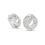 Gold Earrings 12-10011@E, White Gold, view 1