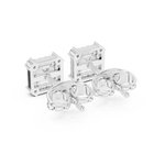 Gold Earrings 3-10003E_111_S, White Gold, view 3
