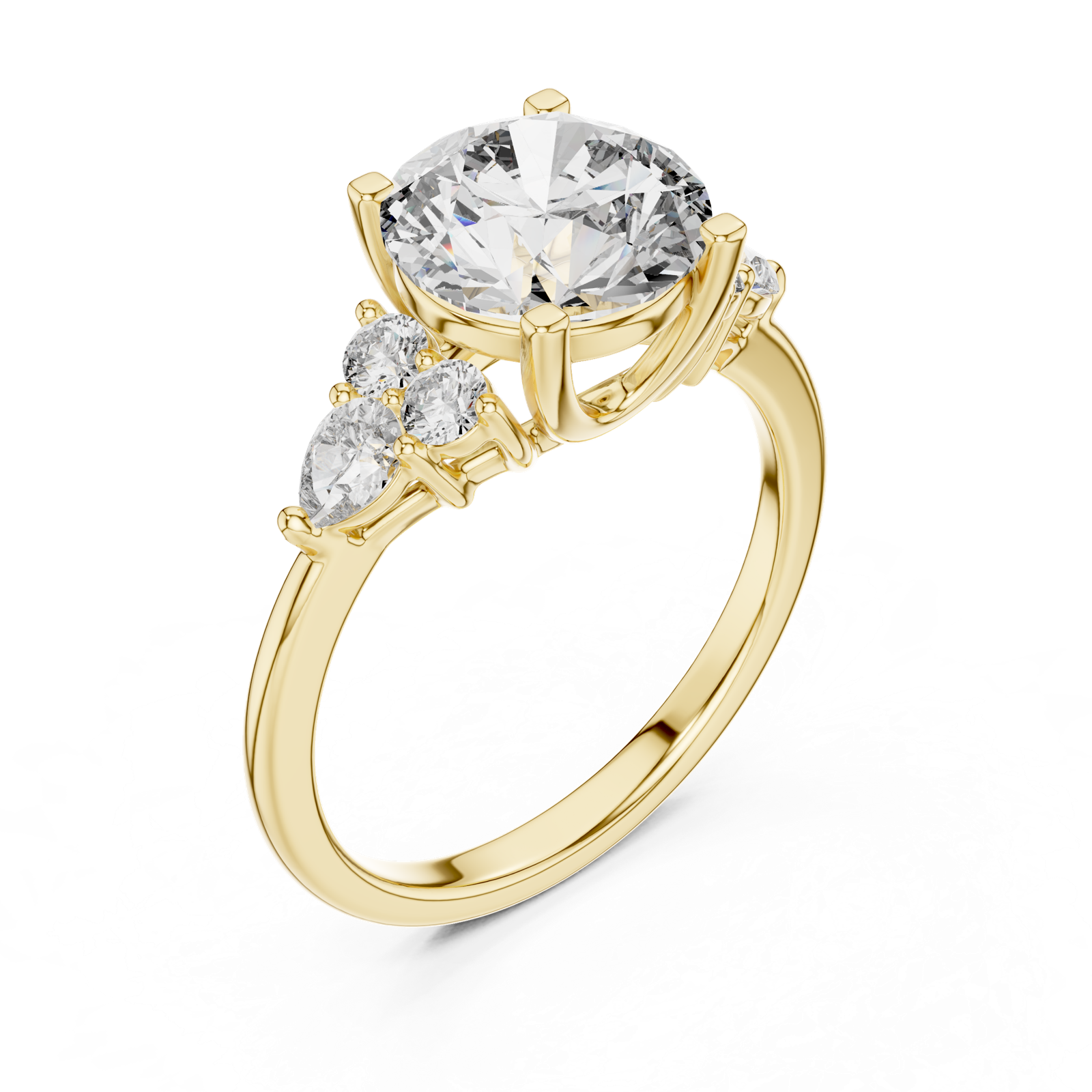Gold Ring DDLR-072, Yellow Gold, view 2