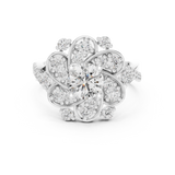 Gold Ring DDLR-187, White Gold, view 4