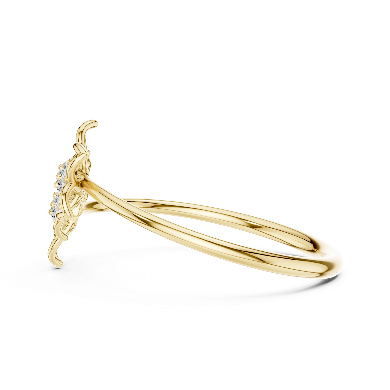 Gold Ring LR-01 (100), Yellow Gold, view 3