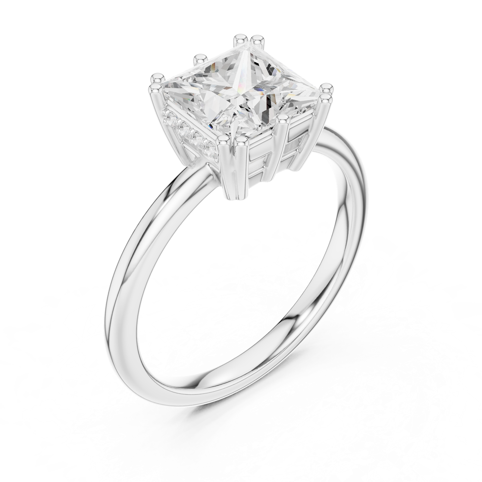 Gold Ring DDLR-929, White Gold, view 2