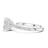 Gold Ring DDLR-161, Princess center stone, White Gold, view 3
