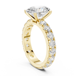 Gold Jewelry L35-63, Oval center stone, Yellow Gold, view 1