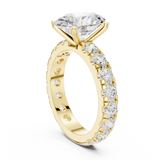 Gold Jewelry L35-63, Oval center stone, Yellow Gold, view 1