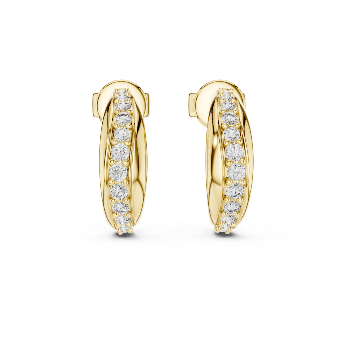 Gold Earrings ER 409, Yellow Gold