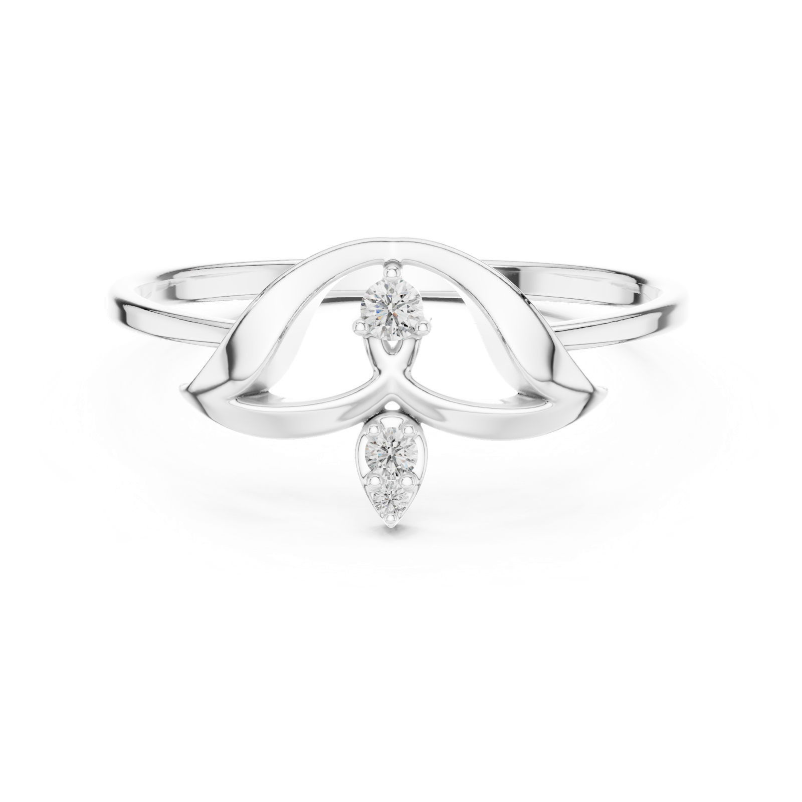 Gold Ring 1 (151), White Gold, view 4
