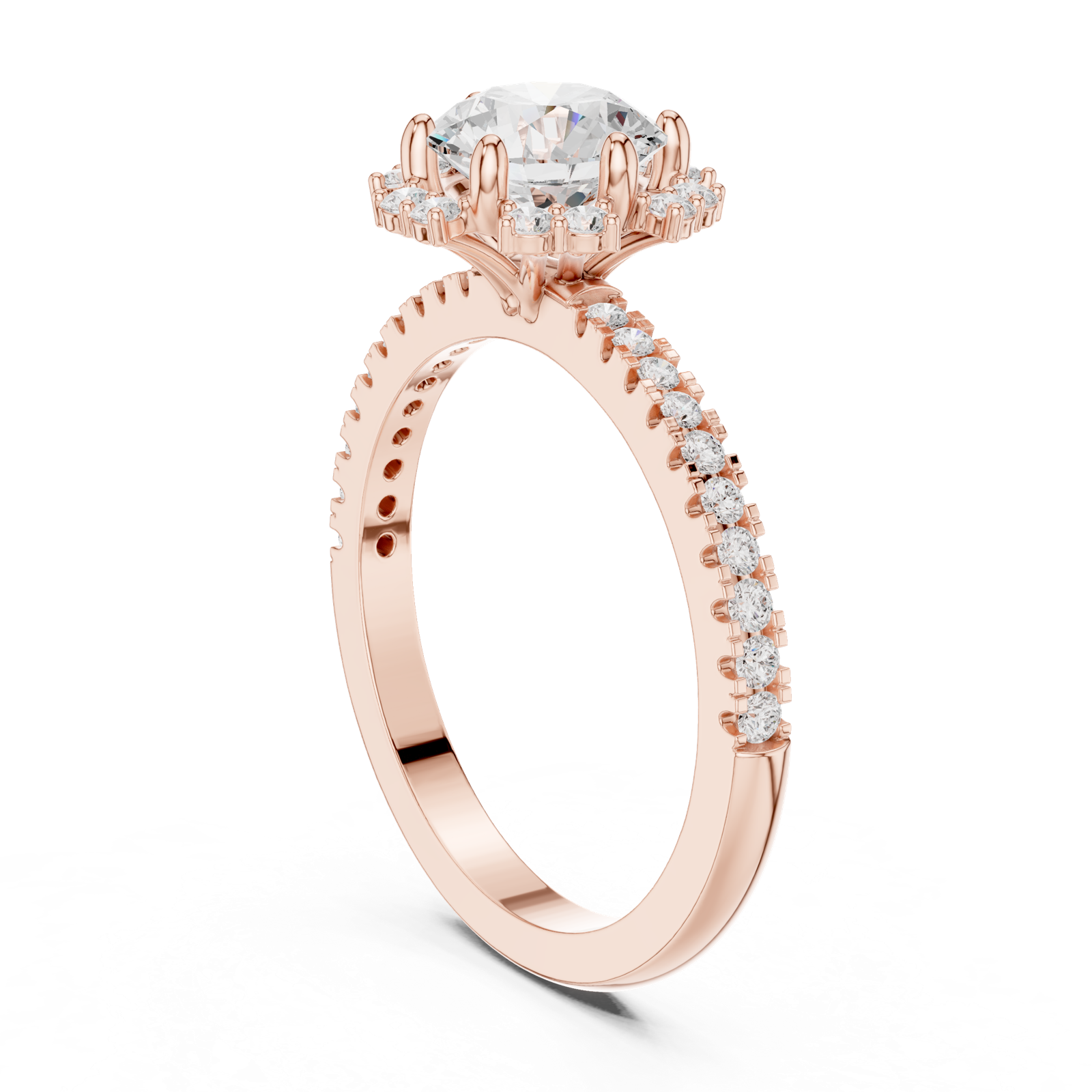 Gold Ring DDLR-324, Rose Gold, view 1