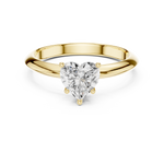 Gold Jewelry L36-6, Heart center stone, Yellow Gold, view 4