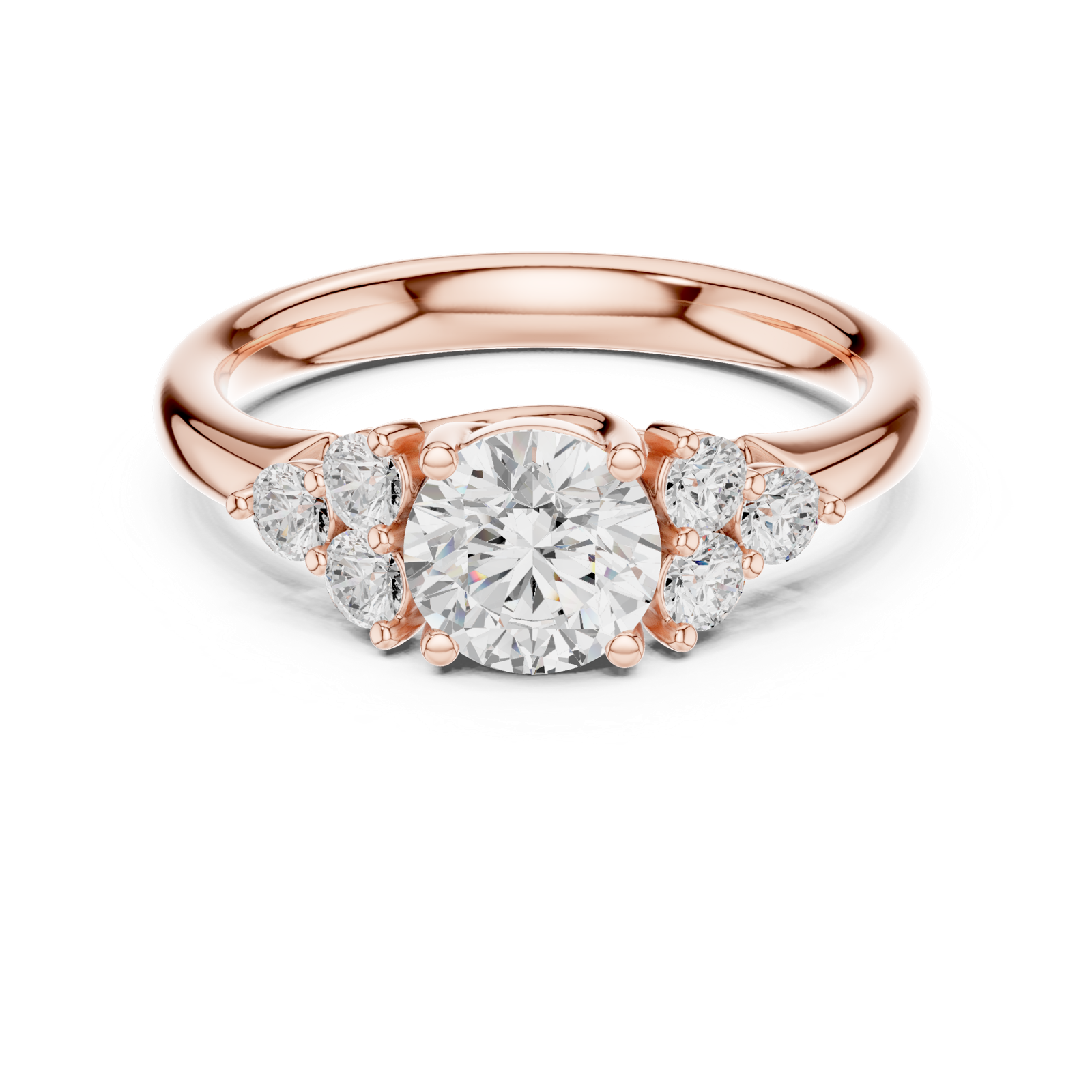 Gold Ring DDLR-678, Rose Gold, view 4
