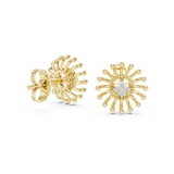 Gold Earrings 12-10007@E, Yellow Gold, view 1